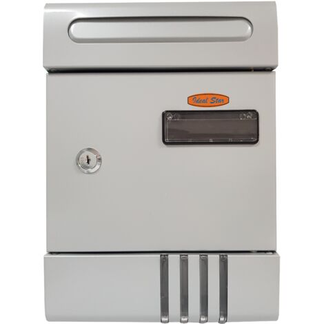 cassetta postale ideal star in acciaio cm 204x65x290h - argento