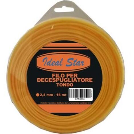 Filo per decespugliatore tondo ideal star diametro mm 3,3x15 mt