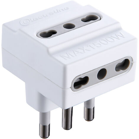 ADATTATORE TRIPLO 10A 2P+T - presa 10A 2P+T