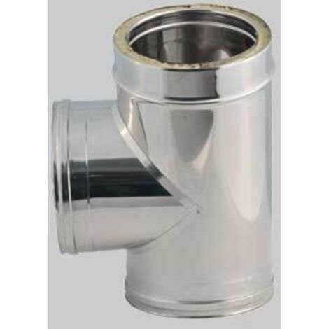 Raccordo doppia parete a t 90° diametro 130/180 mm