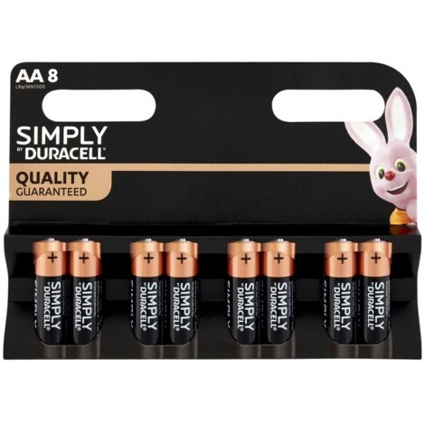 Duracell pila alcalina serie simply 8 pz. stilo 1,5v (12 confezioni) - Duracell