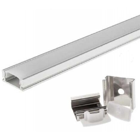 Canalina per strip led 5191 17,6x7 mm, larghezza interna max. 12,1 mm  - barra 2 mt