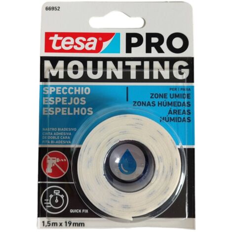 Nastro biadesivo in schiuma pe '66952' - Misure: mm 19 x mt. 1,5 - 12 pz