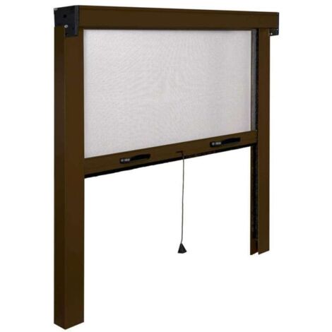 Zanzariera Verticale in Alluminio Marrone - 80 x 170 cm