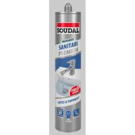 Silicone neutro sanitari soudal 300 ml - trasparente
