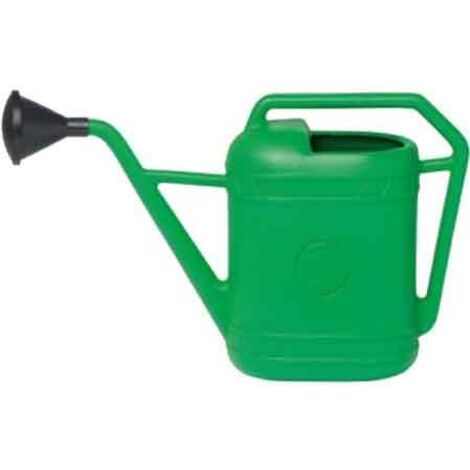 Innaffiatoio in plastica antiurto verde 12 lt completo di doccia irrigazione giardino piante