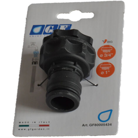pz 19 gf attacco a rubinetto con innesto da 1" e adattatore da 3/4" irrigazione