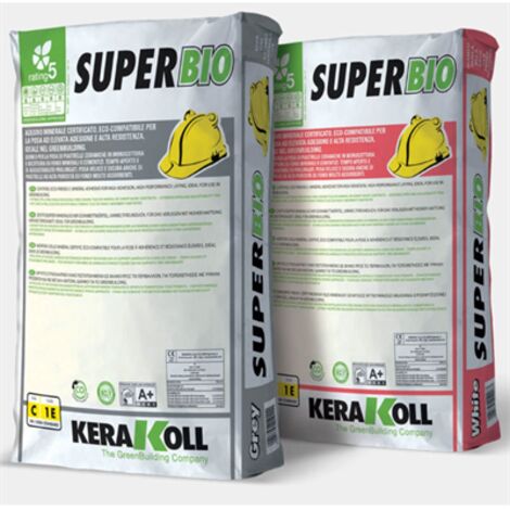 Collante per  piastrelle super bio grigio c1 te kerakoll kg 25 super bio
