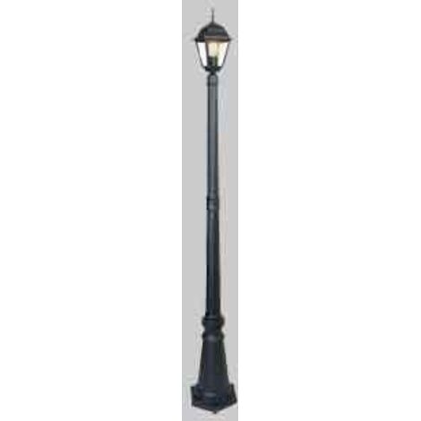 Lampione con una lanterna quattro facce colore nero cm.190