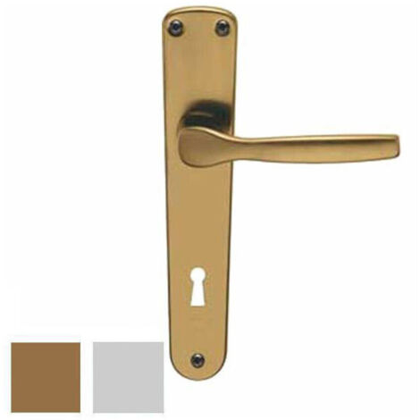 Brialma Maniglia Ginevra Alluminio Argentato Placca 8x70cm