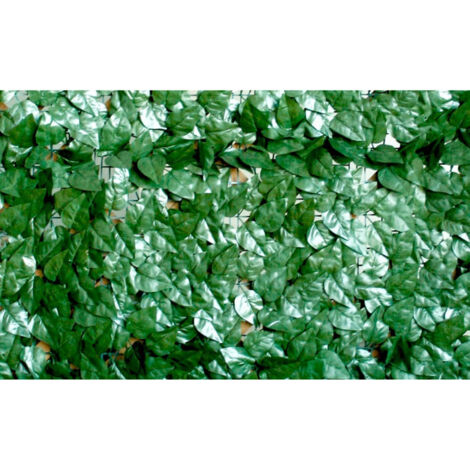 Siepe artificiale foglie di lauro in pvc verde 1x3 mt lavabile foglie sintetiche da esterno