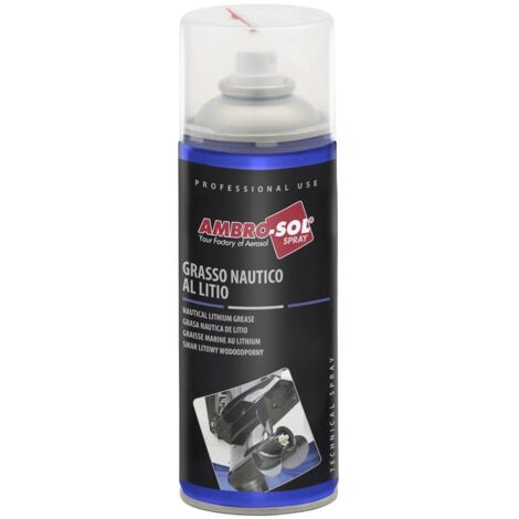 Grasso Nautico Spray Litio e Titanio AMBRO-SOL ambienti salini aggressivi 400 ml