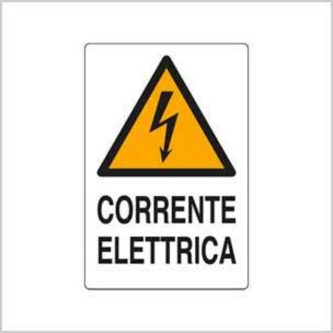 Cartello corrente elettrica 20x30 cm conf. da 10 pz