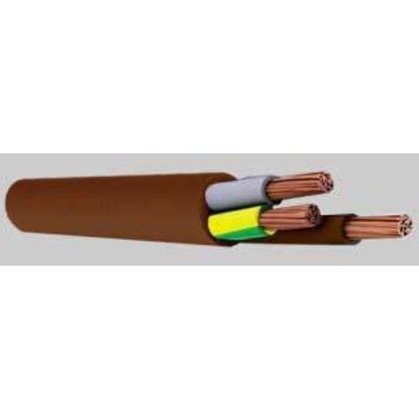 Cavo tripolare marrone sezione 3x2,5 mm conf. da 100 ml