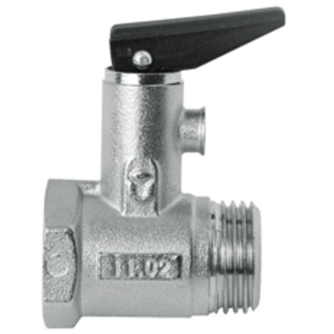 VALVOLA DI SICUREZZA SCALDACQUA CON LEVA 1/2" M.F.