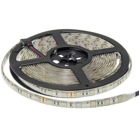 Striscia LED 5050 RGB - Impermeabile IP54 - 5m - 60 LED / M - 12V - Optonica