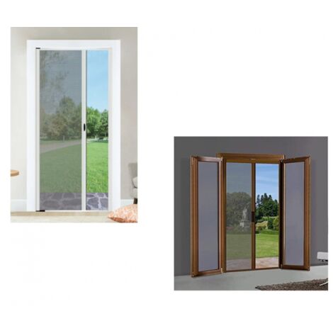 Sangiorgio – Zanzariera a rullo laterale frizionata per porta 160x250 cm – Rete a trama fitta – Chiusura rallentata a frizione – Made in Italy (1/3)