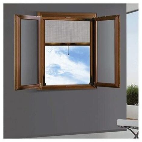 ZANZARIERA AVVOLGIBILE VERTICALE PROFESSIONALE 120x160 cm - Col. Marrone