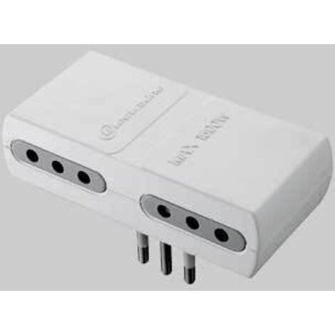 Adattatore quadruplo 10a 2p+t presa 10a 2p+t