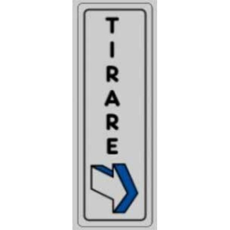 Etichetta tirare con freccia 15x5 cm conf. da 10 pz