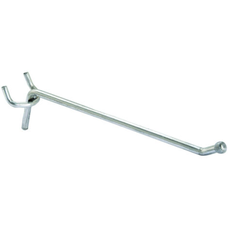 GANCIO SEMPLICE ART.272 ZINCATO CON PUNTA ANTIFORTUNISTICA PER PANNELLI  LUNGHEZZA 20 CM
