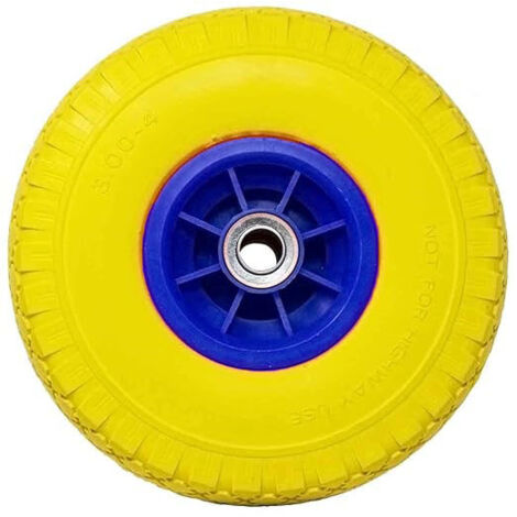 ruota in poliuretano per carrelli con disco in plastica ideal star 260x85 mm - portata 120 kg