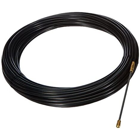 Electraline 61055 Sonda Tiracavi in Nylon, 20 m, Diametro 4 mm, Nero