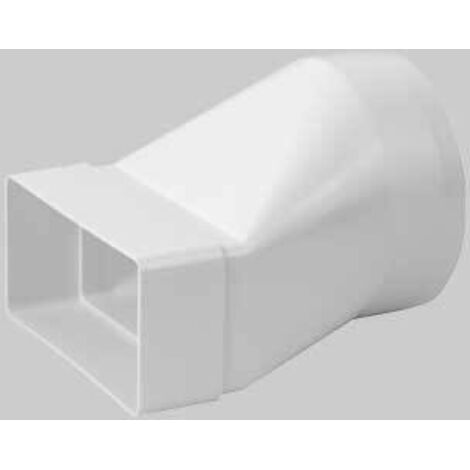 Riduzione da tubo tondo a rettangolare da diametro 100 mm a mm 110x55