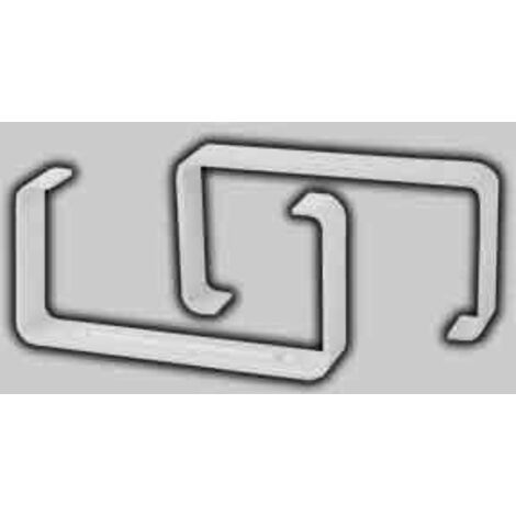 KIT STAFFE FERMATUBO PER TUBO RETTANGOLARE mm 110x55 - conf. 2 pezzi