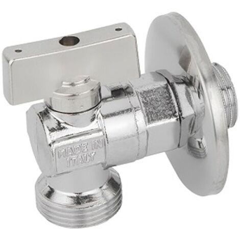 Rubinetto lavatrice a sfera mignon a leva in ottone cromato con rosone 1/2"x3/4" BUGATTI