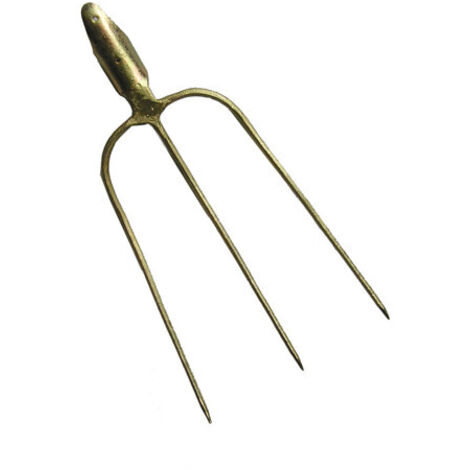 Forcale 3 denti per fieno in acciaio senza manico forca tridente