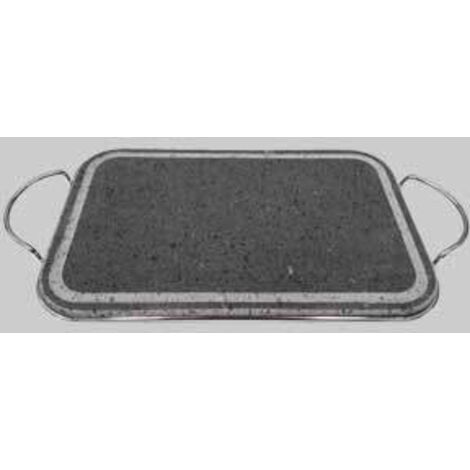 Piastra in pietra lavica c/ telaio rettangolare 35x22x1,5 cm