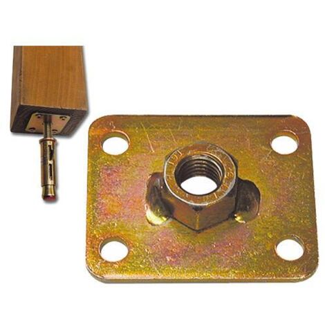 PIASTRA CON DADO ART. 637 MM. 8 - 10 - 12 CONFEZIONE PEZZI 50