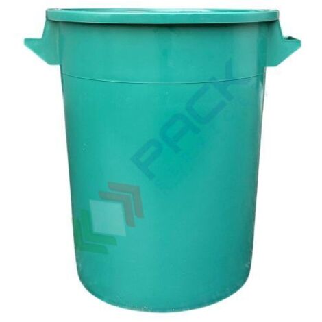 Bidone per rifiuti verde 75 lt - diametro 43x56h