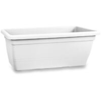 Vaso Fioriera rettangolare in plastica da 80cm anthea vari colori per piante - Colore: Bianco