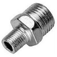 Raccordo diritto ridotto maschio maschio in acciaio zincato 1/2"x3/8" RACCORDERIE METALLICHE