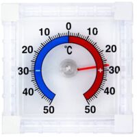 TERMOMETRO FINESTRA THERM32 VELAMP - PP TRASPARENTE -50/+50°C CM 7,5X7,5 - 4 pezzi