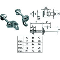 Occhioli fissi viro 74x16 mm