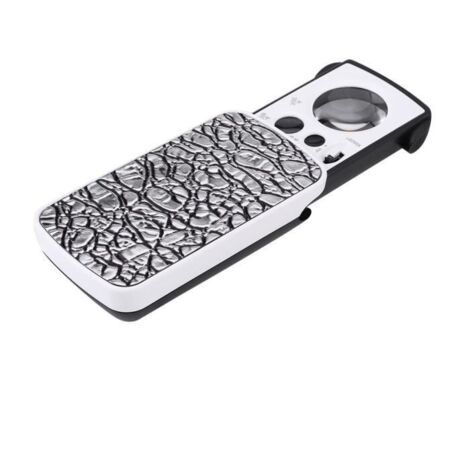 30x - 60x - 90x loupe optique bijoux loupe bijoutier loupe lumière LED (argent) -BOB (1/4)