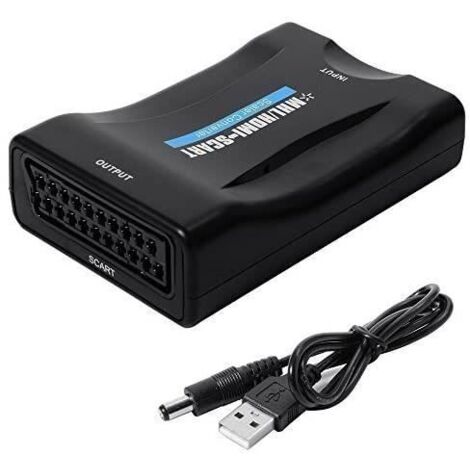 XCSOURCE Convertisseur HDMI vers péritel Adaptateur MHL HDMI vers SCART HD soutien NTSC PAL pour SKY HD Blu Ray APPLE TV DVD PS3 (1/4)