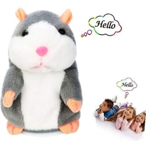 Jouet Interactif - Hamster Parlant - Répète vos mots - Peluche Douce - Pour Enfants de 3 à 10 ans