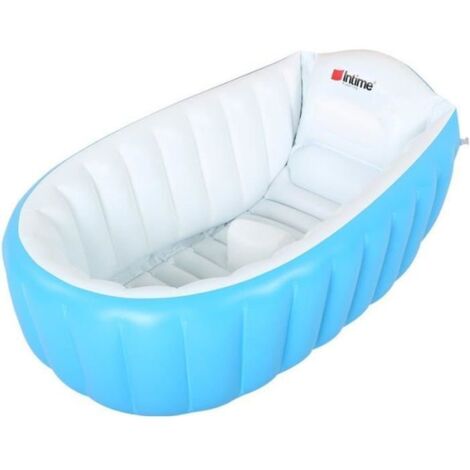 Baignoire Gonflable Bébé Enfant Piscine Gonflable Bassine Siège de Baignoire Confort Portable Douche pour 0-3ans 986528cm Bleu