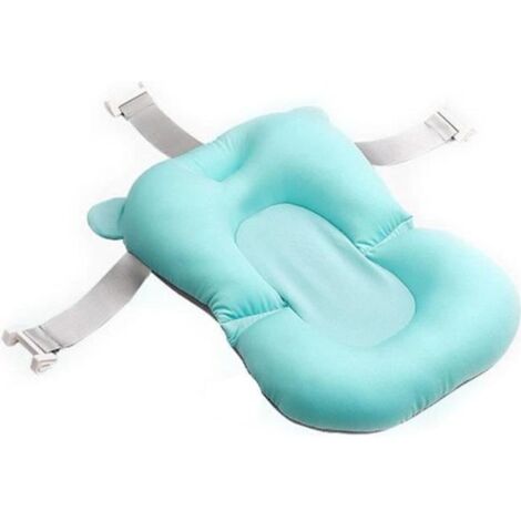 Tapis de Bain Antiderapant pour Bébé Douche, Coussin de Bain Bébé Coussin Flottant de Support pour Bain Bébés Vert