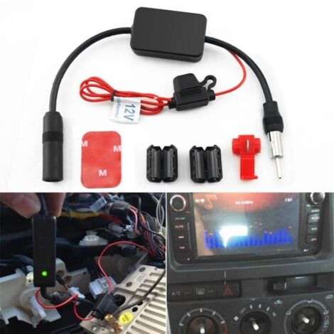 Haute Qualité Noir 12 V Voiture Automobile Radio Signal Amplificateur ANT-208 Auto FM Antenne Booster (1/4)
