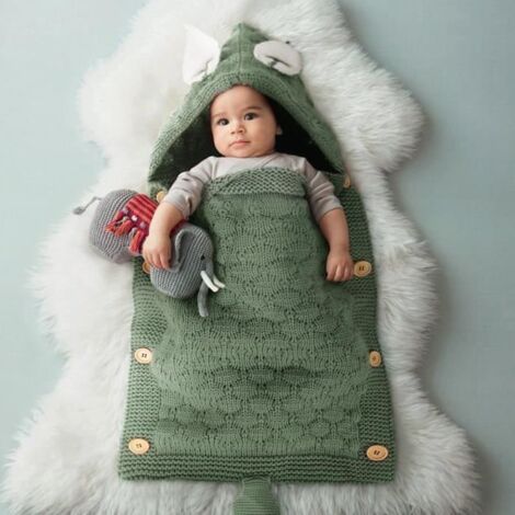 Nid d\'ange - Couvertures d\'emmaillotage - Convient pour 0-12 mois - Vert - WIRLSWEAL - Sac de couchage pour bébé