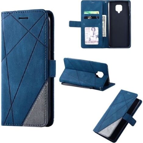 Coque Housse - Xiaomi - Redmi Note 9S/Pro/Pro Max - Etui Bleu - Cuir Synthétique - Portefeuille (1/4)
