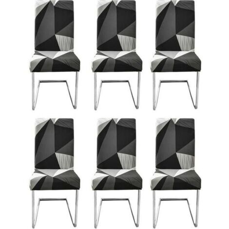 Housse de Chaise Salle à Manger Extensible 6 Pièces,Couverture de Chaise Facile à Nettoyer pour Décor Salle à Manger Hôtel (1/4)