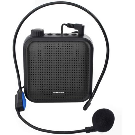 Amplificateur de Voix - Système de Sonorisation Rechargeable 12W - Noir