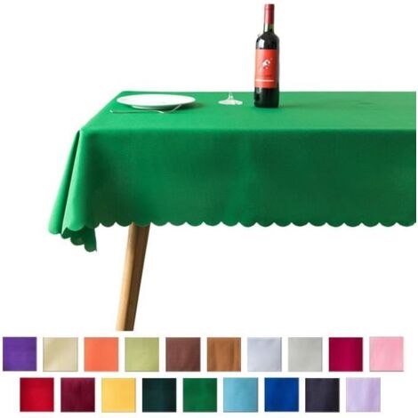 Nappe de Table Rectangulaire en Polyester pour Restaurant Banquet Mariage 1.21.6m Vert (1/4)