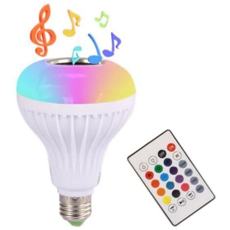 E27 RGB sans fil bluetooth haut-parleur bulle musique jouant dimmable LED lampe à musique lampe avec 24 touches à distance